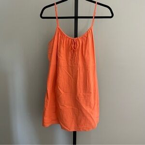 BP Orange Linen Blend Sleeveless Mini Dress Size Large